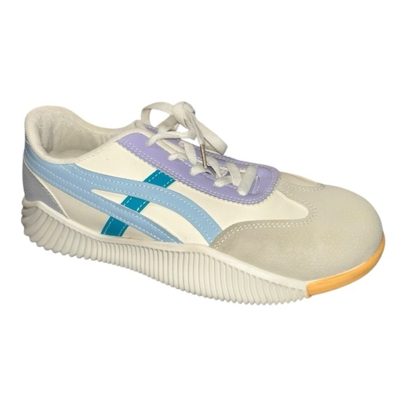 DF DE FLORANCE Cloudea™ women’s Sneakers Size 9.5 blue purple tan white - Picture 2 of 12